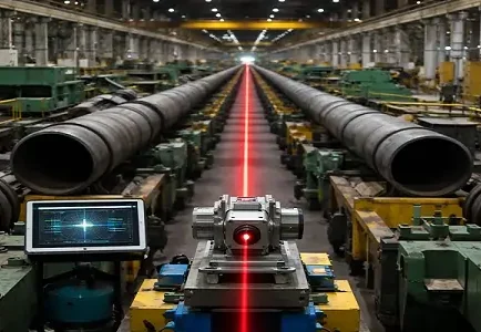 Laser Alignment of 40 Meter Pipe Mill in Lucknow