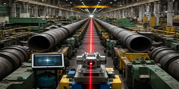 Laser Alignment of 40 Meter Pipe Mill in Lucknow