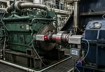 Laser Alignment on Ship Vessel Engine to Gearbox